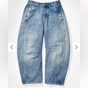 We The Free Good Luck Mid-Rise Barrel Jeans - LIKE NEW